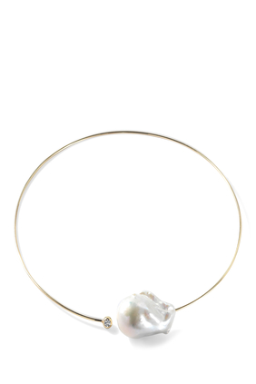 Baroque Pearl and Diamond Collar