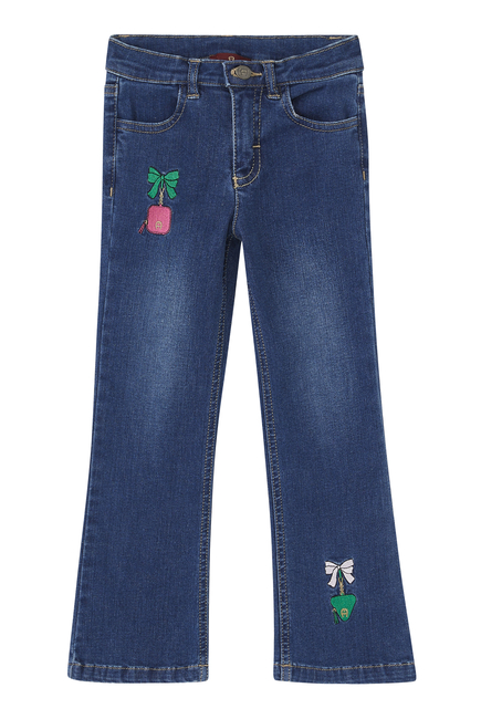 Kids Embroidered Denim Jeans