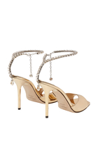 Saeda 100 Metallic Crystal Sandals