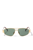 Metal Triomphe Aviator Sunglasses