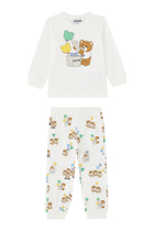 Kids Teddy Balloons T-shirt and Pants, Set of 2