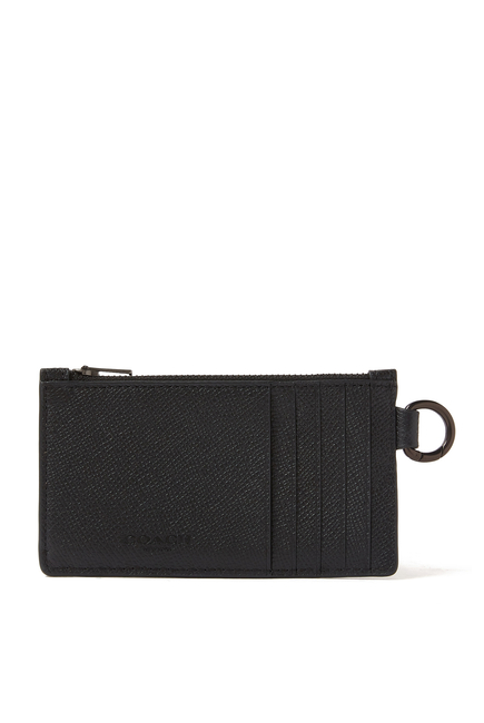 Zip Leather Card Case