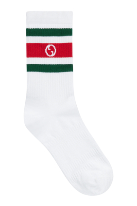 Branded Stripe Cotton Socks