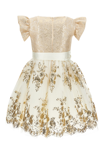 Light Sequin Embroidered Dress