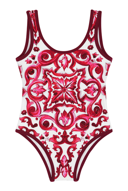 Kids Majolica Print Swimsuit