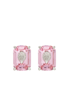 Emerald Cut Crystal Stud Earrings