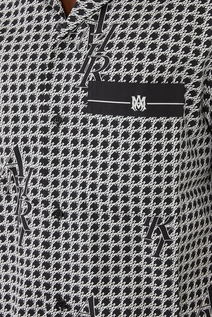 Houndstooth-Print Cotton Shirt