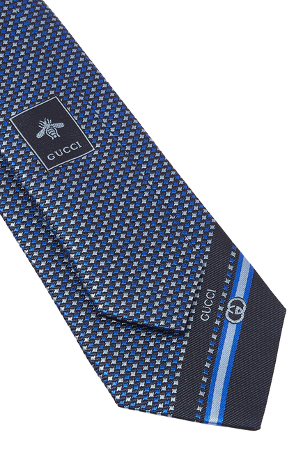 Silk Tie With Interlocking G Detail