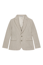 Kids Single-Breasted Linen Jacket