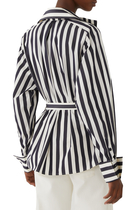 Reveal Belted Striped Shirt