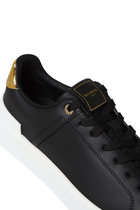 B-Court Logo Low-Top Leather Sneakers