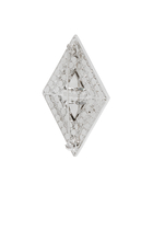 Crystal Diamond Shape Brooch