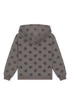 Kids Logo-Print Hooded Cardigan