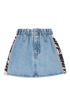 Logo Tape Denim Skirt