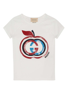 Interlocking G Apple Print T-Shirt