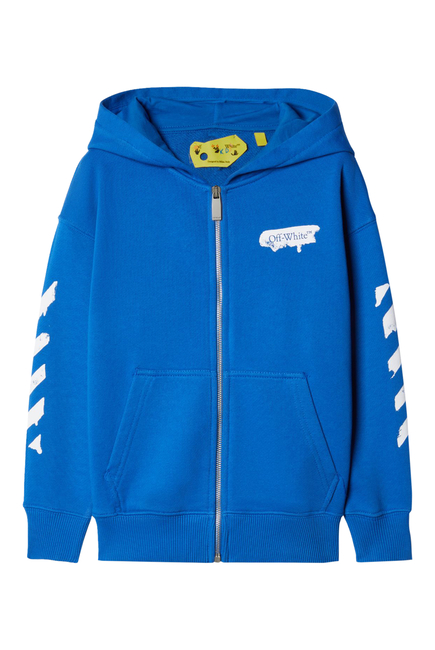 Kids Paint Graphic Zip-Up Hoodie