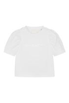 Kids Logo-Print T-Shirt with Puffy Sleeves