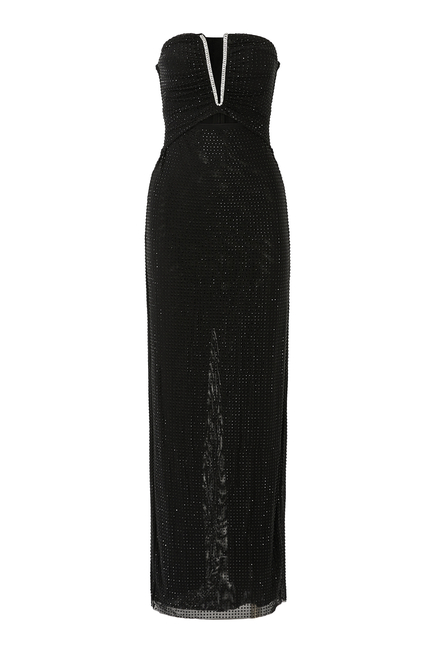 Jersey Rhinestone Maxi Dress