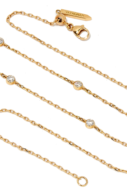 Sparkle Round Choker, 18k Yellow Gold & Diamond