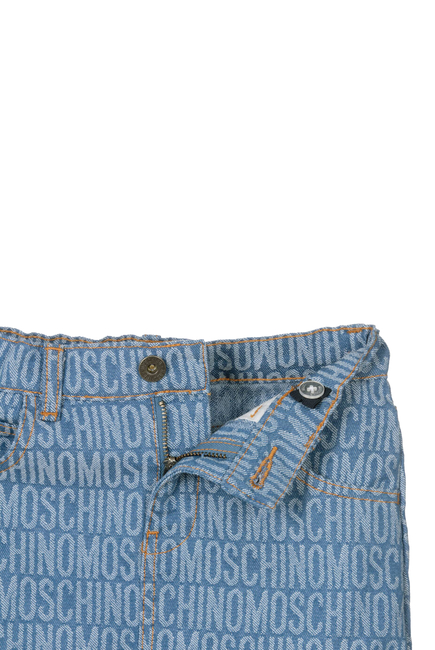 Kids Logo Jacquard Denim Skirt