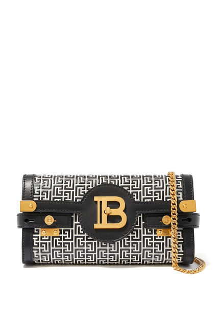 B-Buzz 23 Leather Clutch Bag with Jacquard Monogram