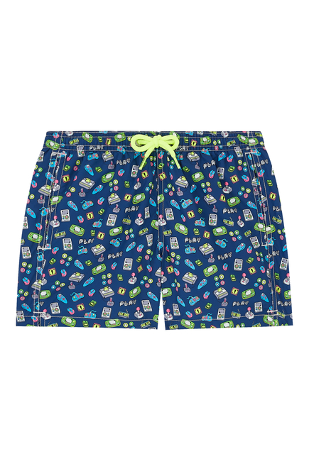 Kids Jean Lightning Retro Games Swim Short