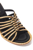 Calie 95 Raffia Wedge Sandals