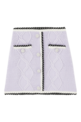 Lilac Cable Knit Skirt