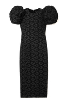 3D Jacquard Midi Dress