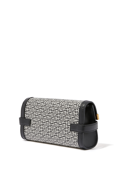 B-Buzz 23 Leather Clutch Bag with Jacquard Monogram