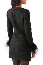 Boucle Feather Mini Dress