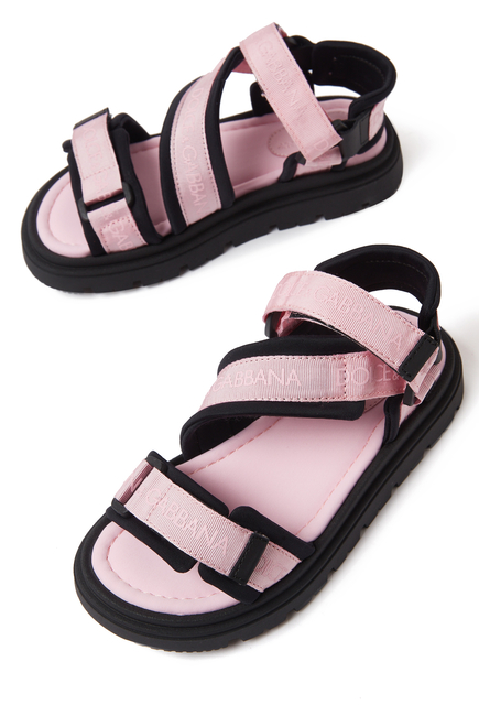 Kids Strappy Grosgrain Sandals