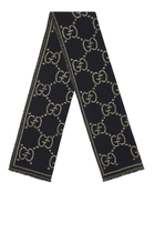 GG Logo Wool Scarf