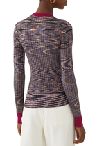 Abstract-Pattern Cashmere-Blend Jumper