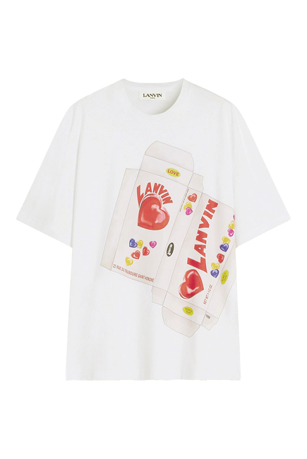 Candy Print Straight-Fit T-Shirt