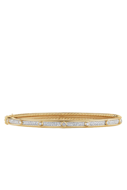 Renaissance Bracelet, 18k Yellow Gold With Full Pave Diamonds