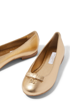 Kids DG Bow Leather Ballet Flats