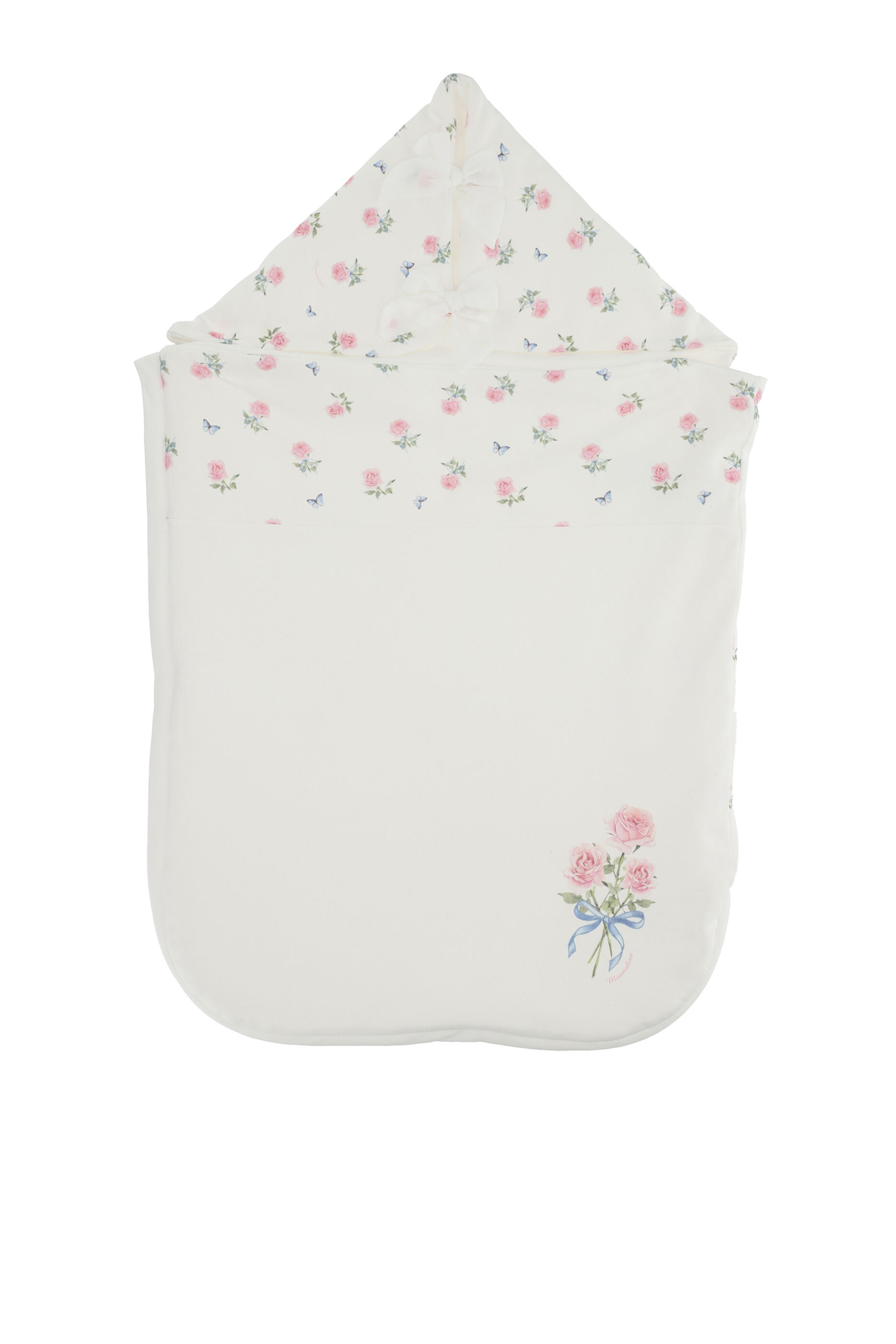 Monnalisa graphic-print cotton sleep bag - White