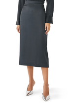 Pinstripe Lean Pencil Skirt