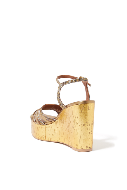 Pierra 115 Leather Wedge Sandals