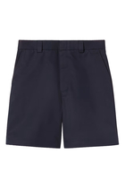 Double Cotton Twill Shorts with Web