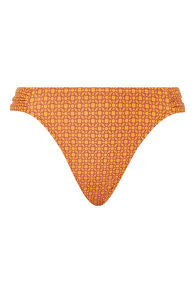 Marigold Ruched Hi Line Bikini Bottoms