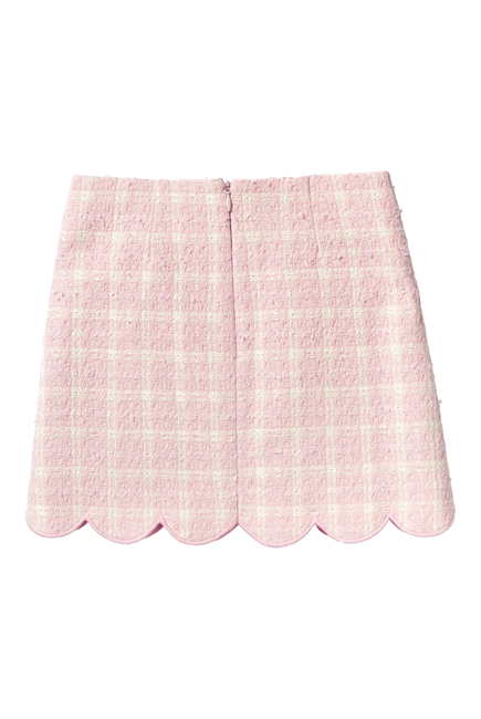 Kids Check Boucle Skirt