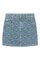 Kids Printed Denim Skirt