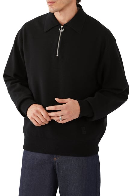 Half Zip Polo Sweater