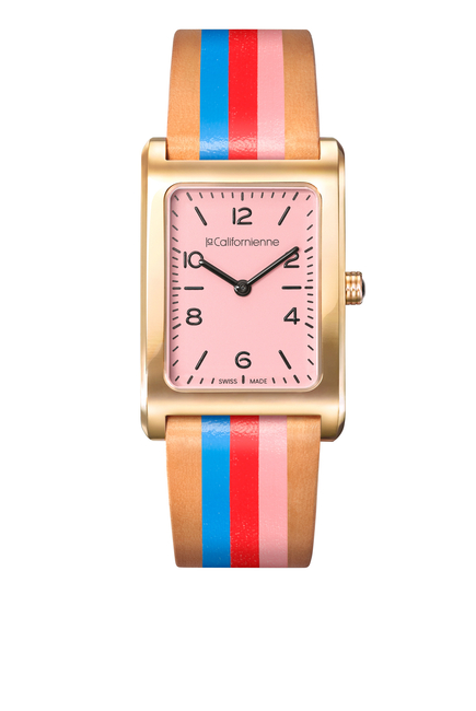 Americano Rectangular Striped Watch