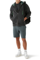 Sport Jersey Zipped Hoodie