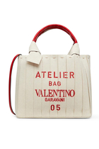 Small Valentino Garavani Atelier Bag Canvas Tote