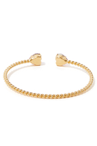 Valentina Heart Bracelet, 18k Gold-Plated Brass & Crystals