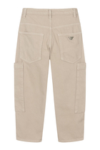 Kids Straight Fit Denim Cargo Pants